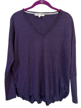 Victoria’s Secret Purple Cashmere Blend V-Neck Sweater Sz S Relaxed Fit Cozy Y2K